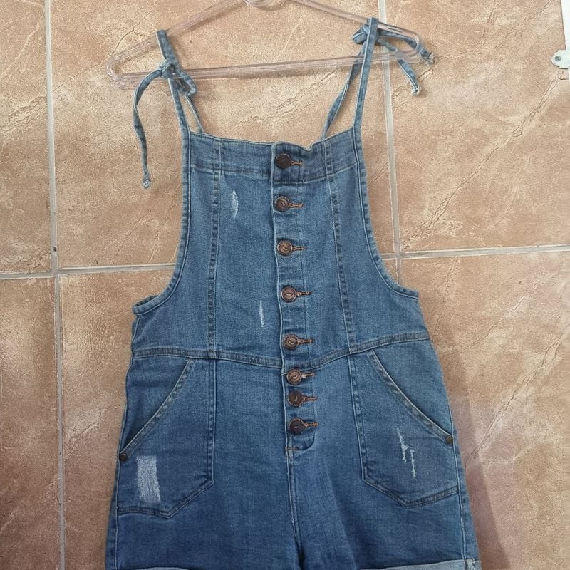 Jardineira Jeans Sal E Pimenta Usado 120725639 enjoei