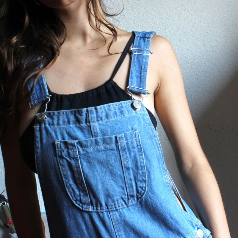 Jardineira Jeans Macacão Feminino Renner Blue Steel Usado