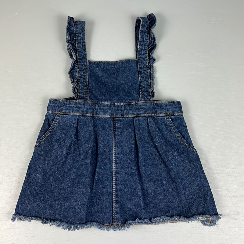 Jardineira infantil best sale saia jeans