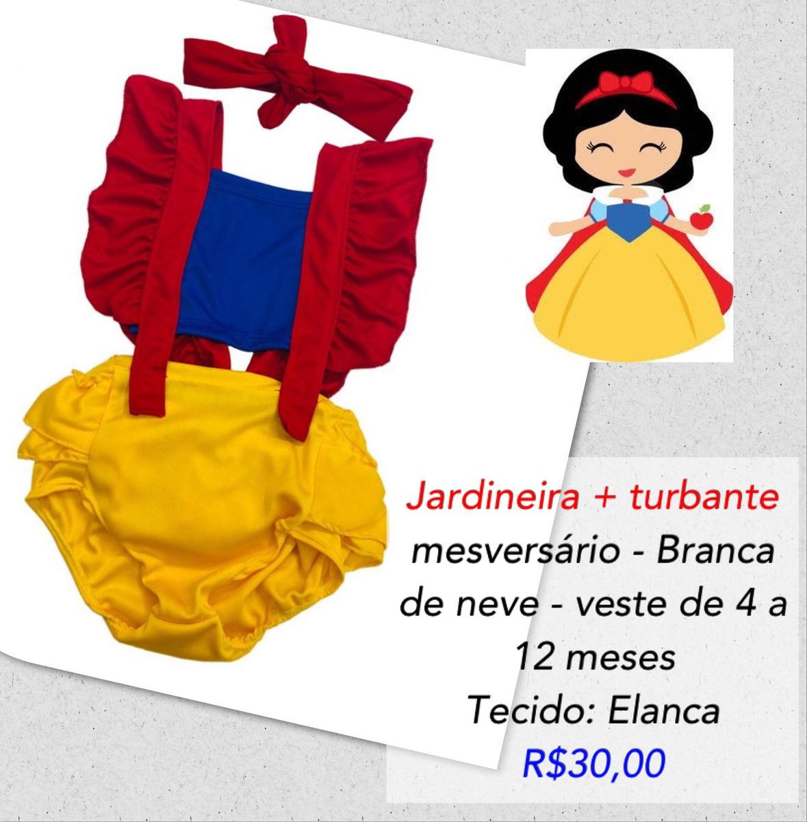 roupa de bebe branca de neve