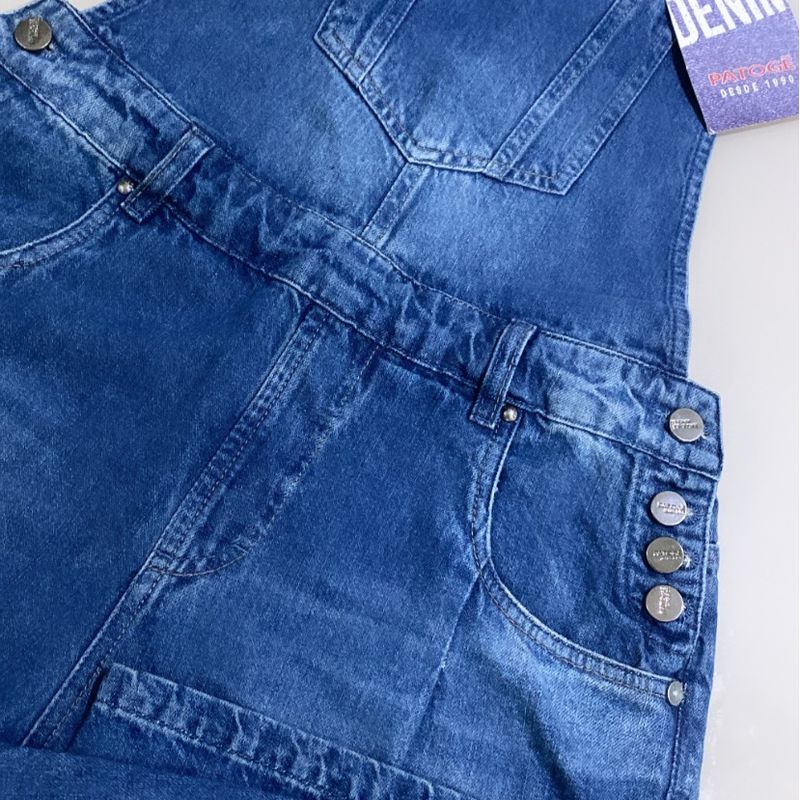 Jardineira best sale jeans patoge