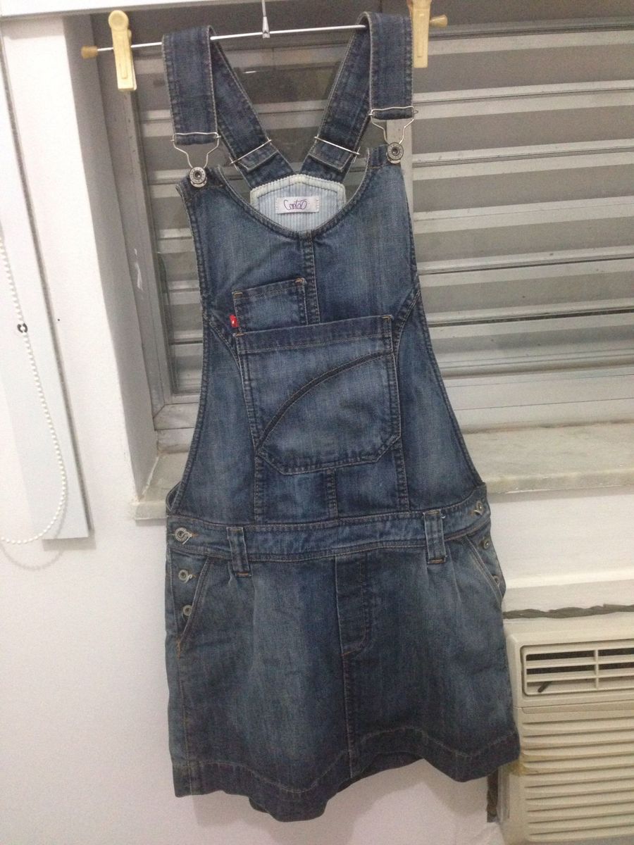 macacao jardineira saia