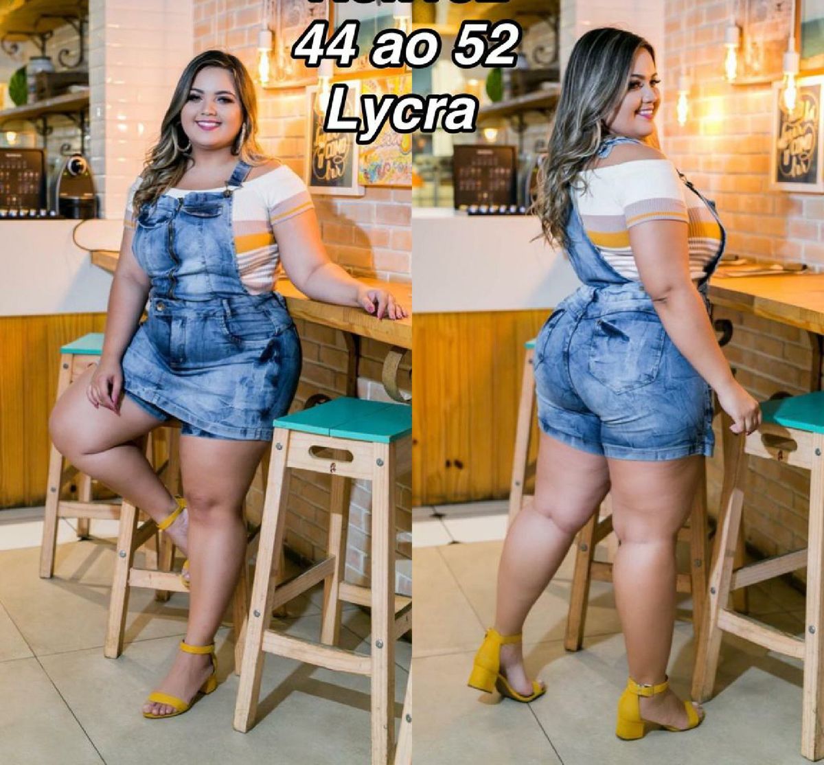 jardineira plus size saia
