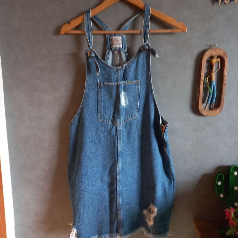 Jardineira/ Vestido Jeans Curto Renner Usado 101115049 enjoei