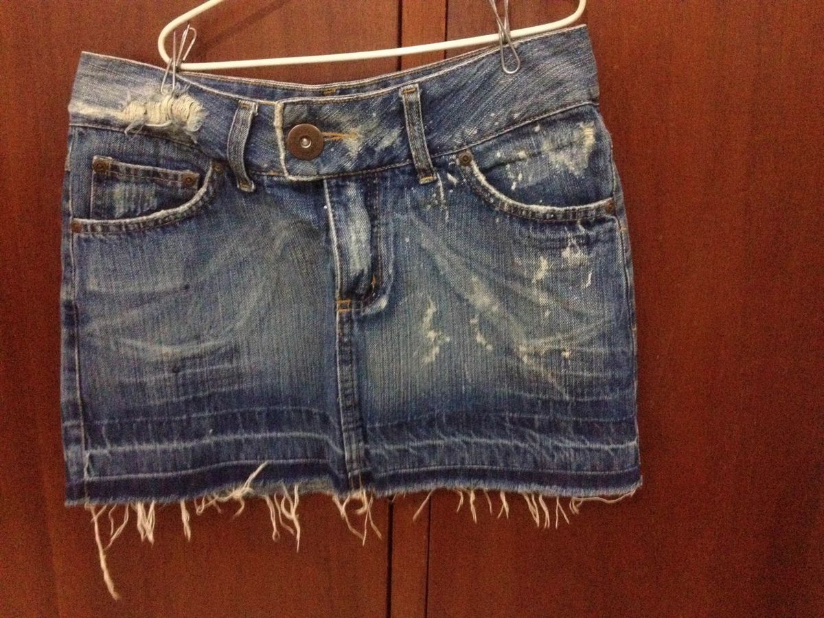 jeans basiquinha - saias sem-marca