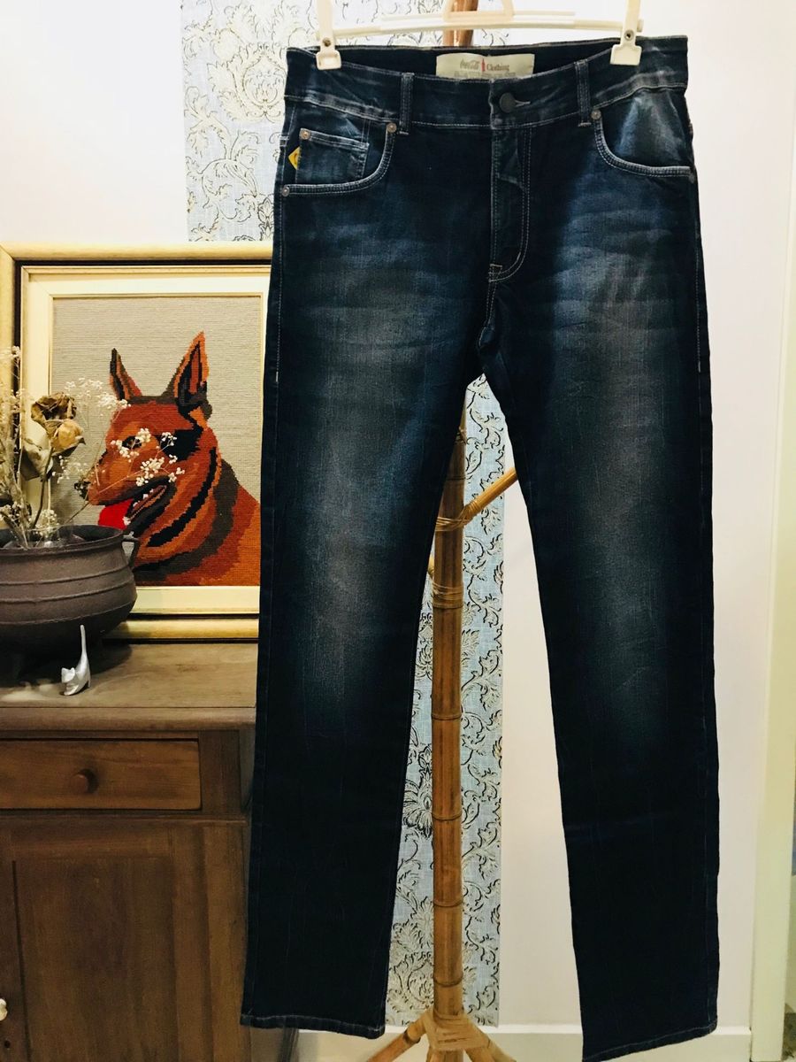 calça jeans masculina coca cola