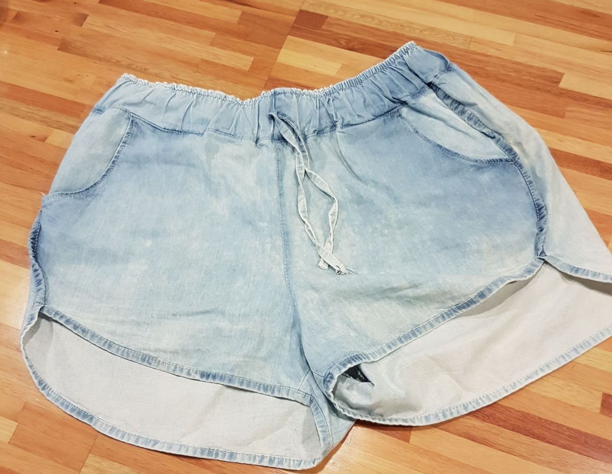 shorts jeans feminino larguinho