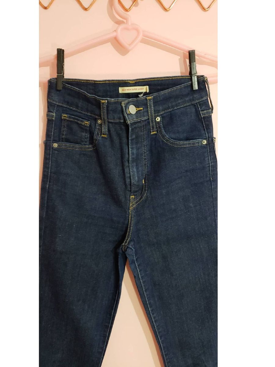 Jeans Levi's Mile High Super Skinny | Calça Feminina Levis Usado ...