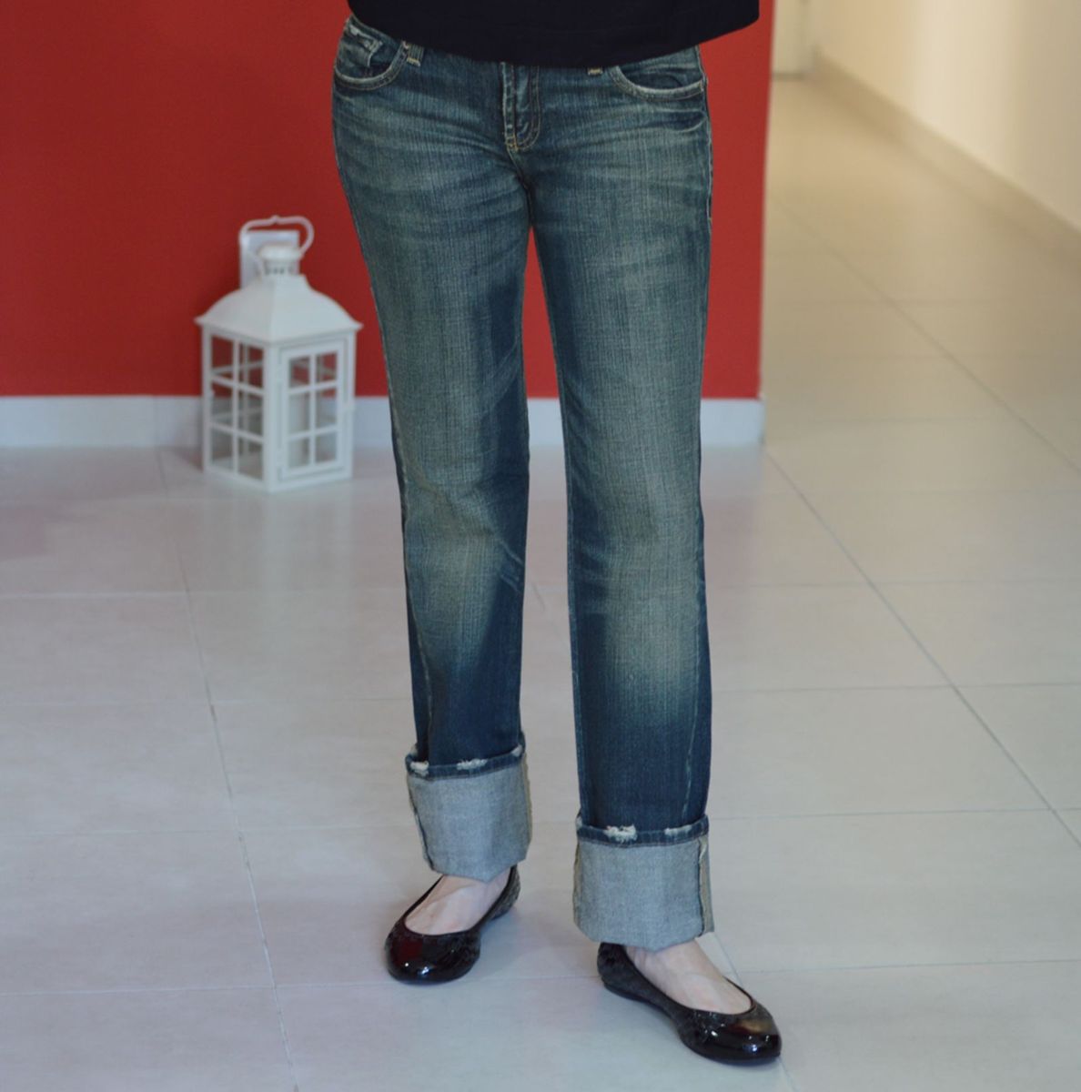 jeans esverdeado