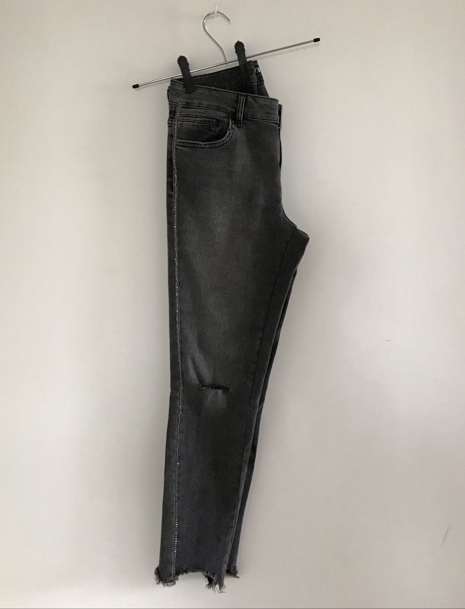 calça jeans preta zara