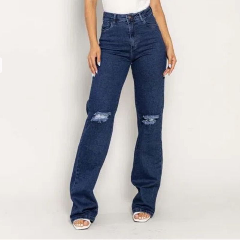 Calça Preta Feminina Consciência Jeans WIDE - Calça Jeans Feminina