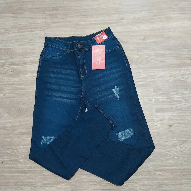 Calça jeans cintura alta hot sale jezzian