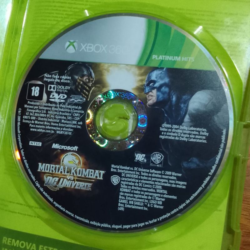 Jogo 360 Mortal Kombat Vs Dc Universe Original, Jogo de Videogame Usado  90972571