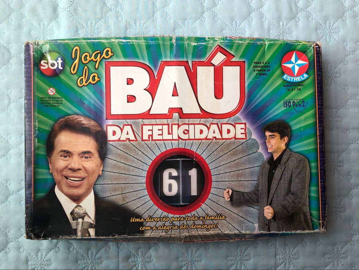 Jogo Bau da Felicidade Estrela Sbt Silvio Santos Antigo e Raro Jogo