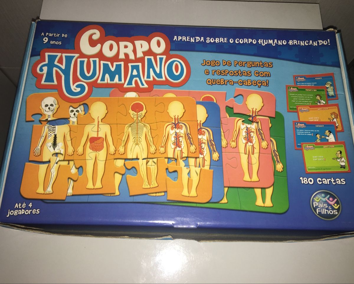 Jogo Corpo Humano Completa O Brinquedo Pais E Filhos Usado