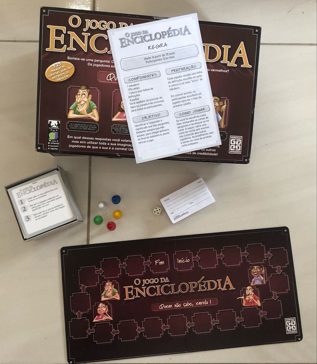 Jogo da Enciclopédia | Jogo de Tabuleiro Grow Usado 74656468 | enjoei
