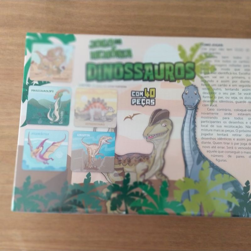 Jogo da Memória Dinossauros Pais e Filhos