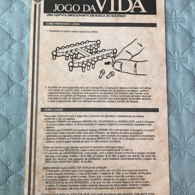 Jogo da Vida Estrela Completo Antigo e Raro em 1992 | Jogo de Tabuleiro  Estrela Usado 68123808 | enjoei