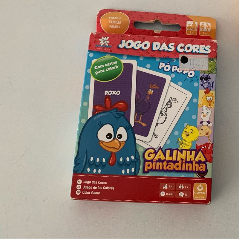 Galinha Pintadinha Jogo Das Cores Cartas Para Colorir Copag
