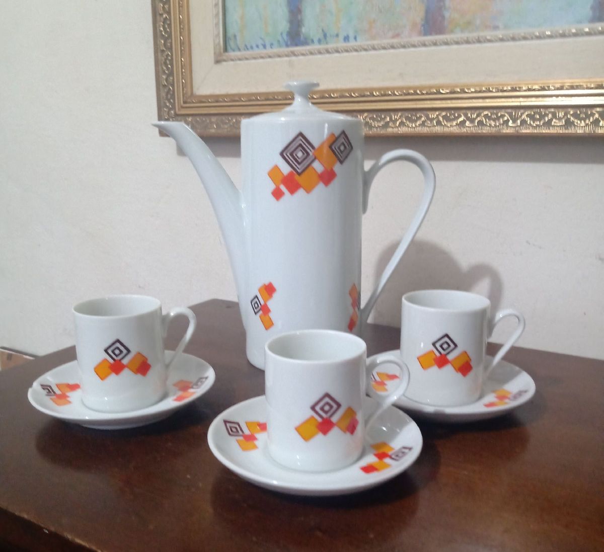 Jogo de Café Cafezinho em Porcelana | Móvel de Antiquário Steatita E ...