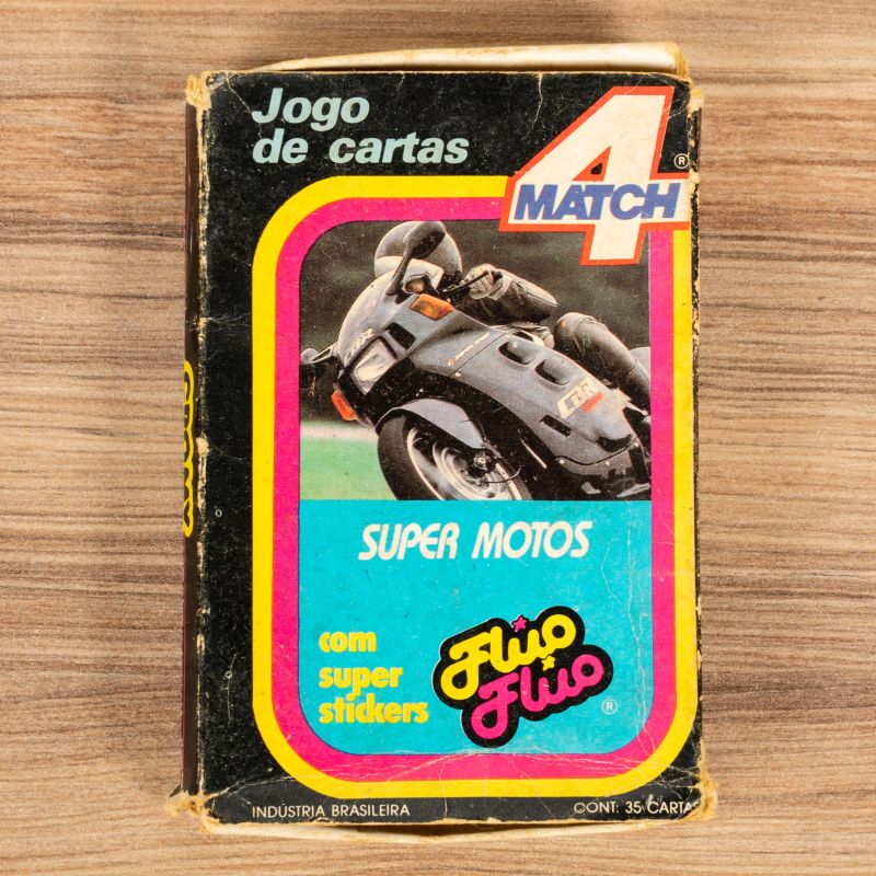 Jogo de Cartas Colecionáveis 4 Match Super Motos Cromy Club Anos