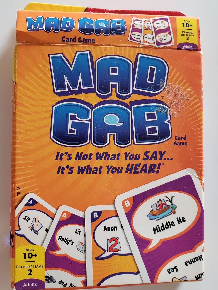 Jogo De Cartas Em Ingl s Mad Gab Em Perfeito Estado Com Todas As Cartas Livro Mattel Games 