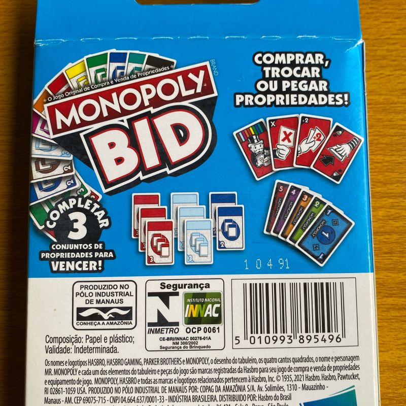 Monopoly Bid Jogo de Tabuleiro