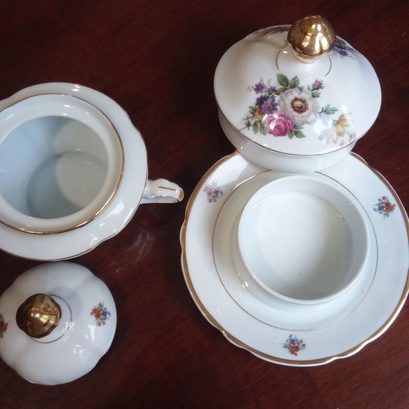 Jogo de Chá e Café Porcelana Schmidt Antigo Vintage | Móvel de Antiquário  Porcelana Schmidt/Real Usado 65484964 | enjoei