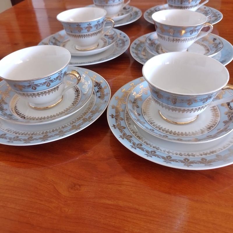 Antigo jogo de chá em porcelana - (MOD KANTON) - Azu