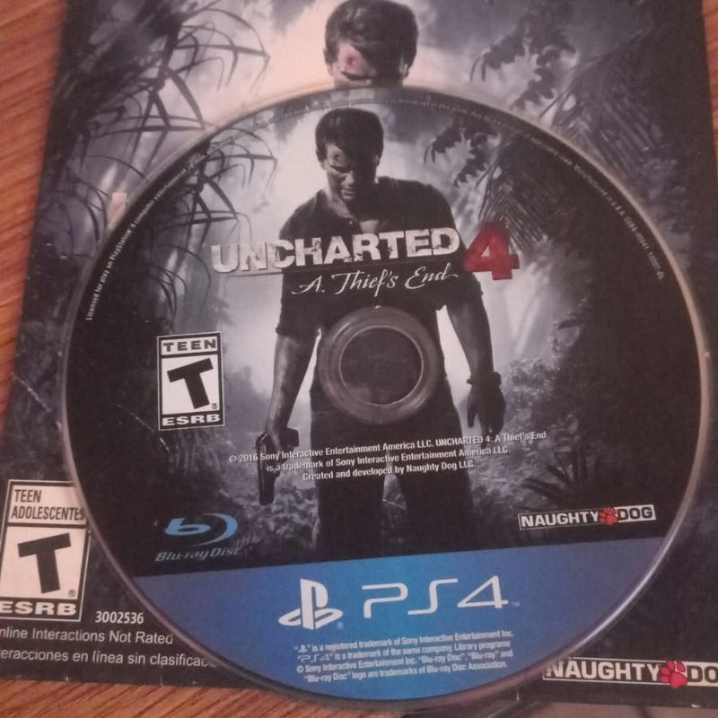 Jogo Ps4 Mídia Física Uncharted 4 a Thief´s End | Jogo de Videogame  Playstation 4 Usado 83789874 | enjoei