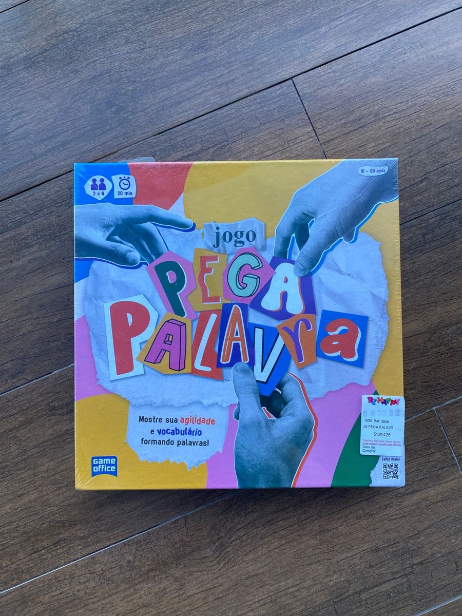 Jogo de Tabuleiro - Pega Palavra - Game Office - 3 a 8 Jogadores - Toyster