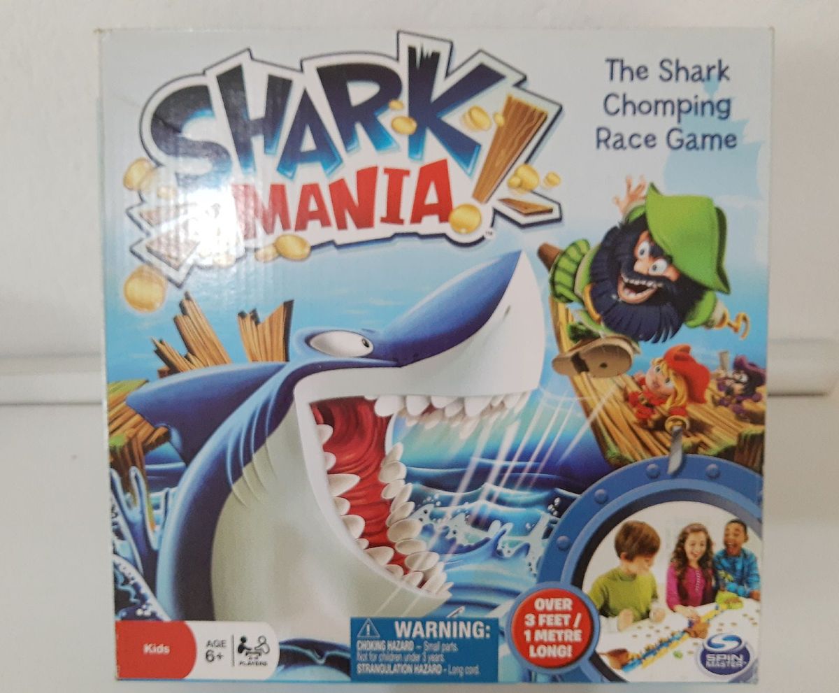 Jogo de Tabuleiro- Shark Mania | Brinquedo Spin Master Usado