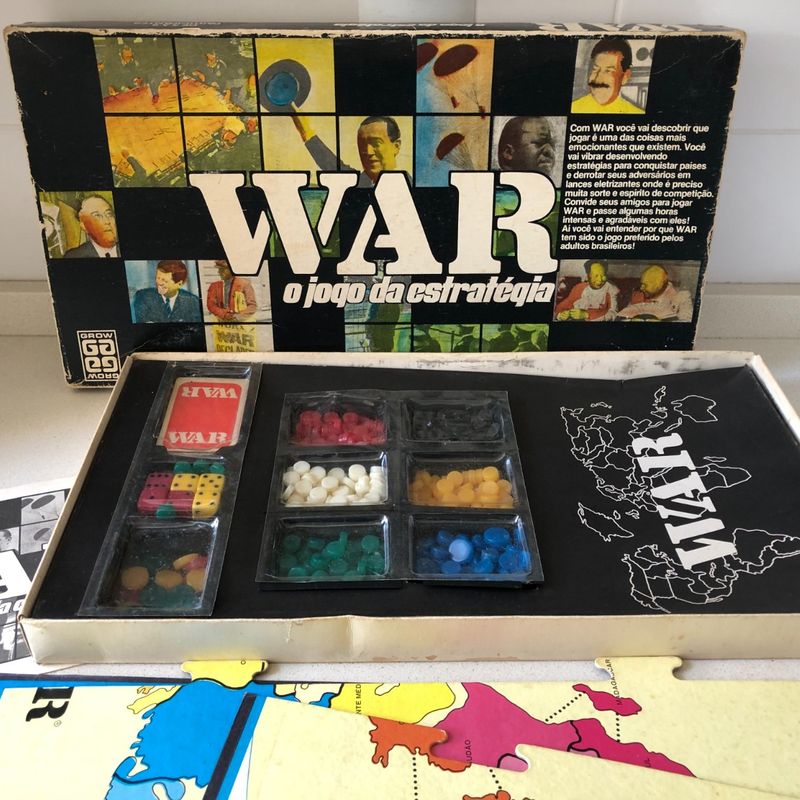 Jogo de Tabuleiro War Game Grow - Original Anos 70/80, Jogo de Tabuleiro  Grow Usado 90852116