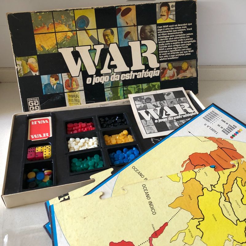 Jogo de Tabuleiro War Game Grow - Original Anos 70/80