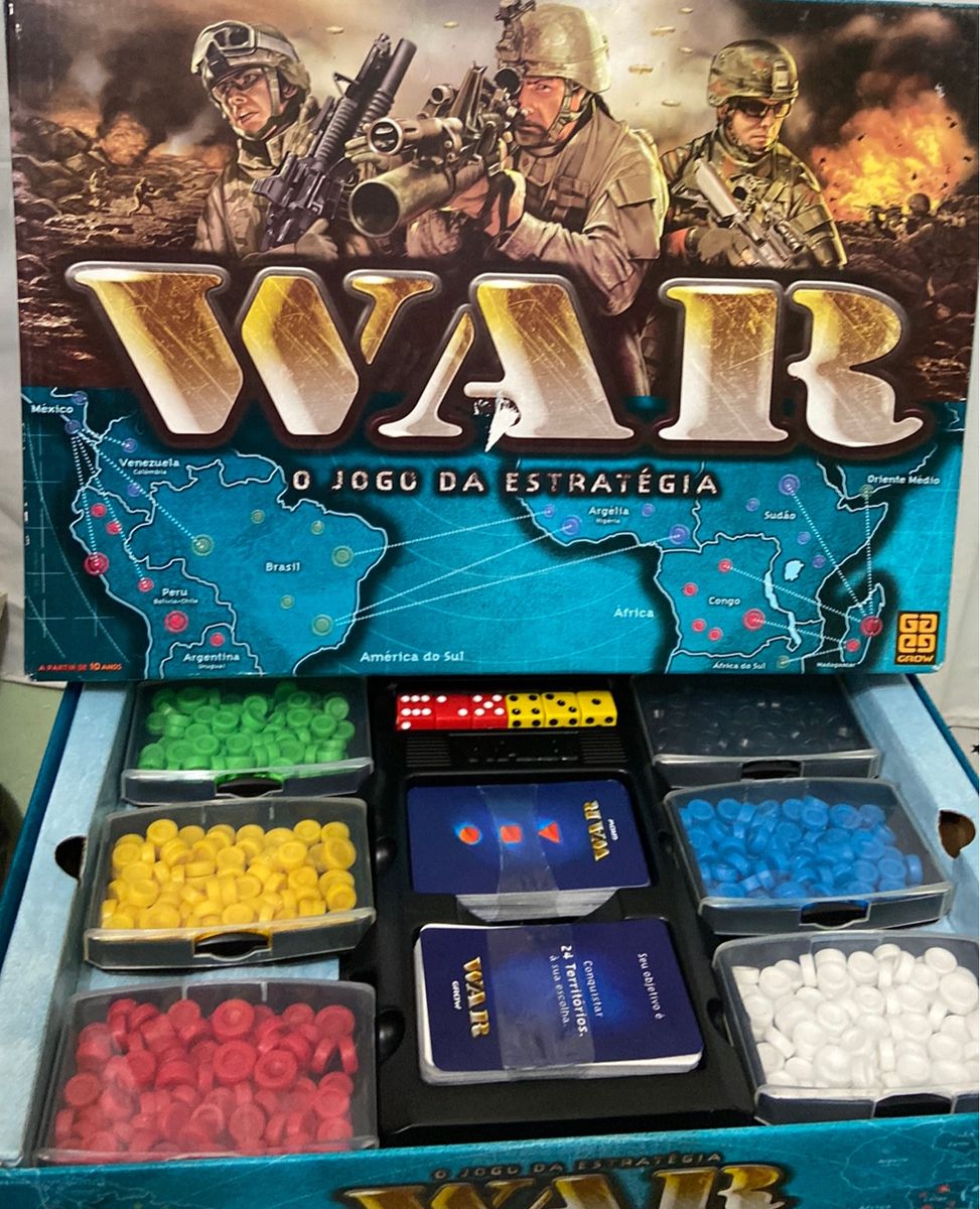 Jogo de Tabuleiro War Game Grow - Original Anos 70/80, Jogo de Tabuleiro  Grow Usado 90852116