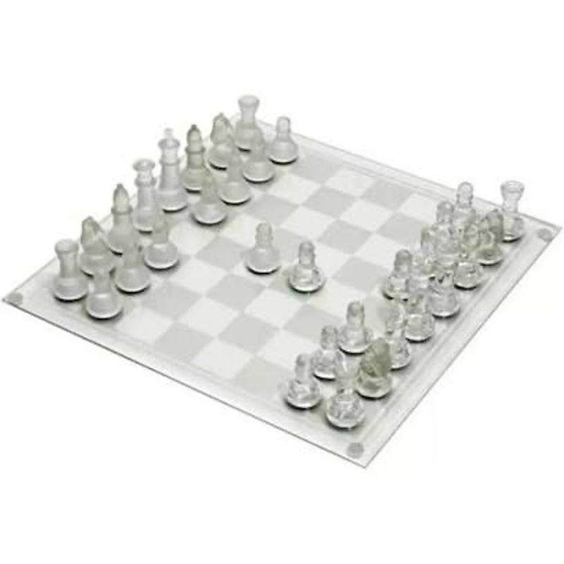 Xadrez de Vidro com Tabuleiro Completo | Jogo de Tabuleiro Art Game Usado  40062035 | enjoei