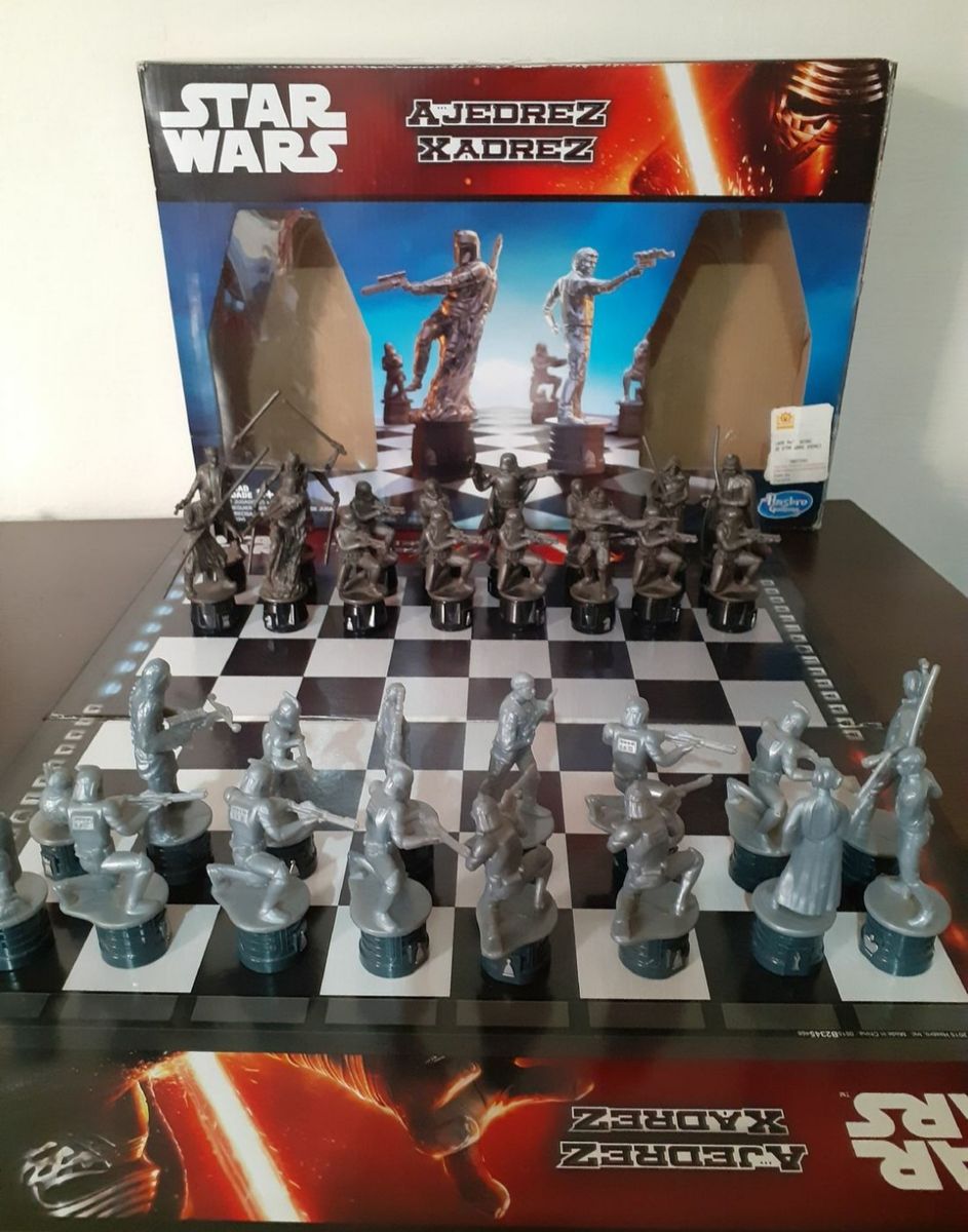 Xadrez Star Wars Coleção Completa 64 Pçs Com Tabuleiro