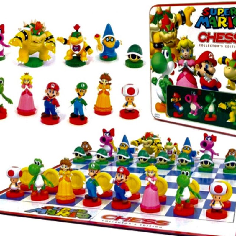 MarioMania] Mario é rei, e Luigi é rainha em jogo de xadrez oficial lançado  pela USAopoly em 2009