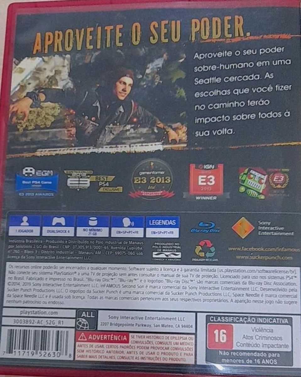 Jogo Playstation 4, Jogo de Computador Ps4 Usado 90269196