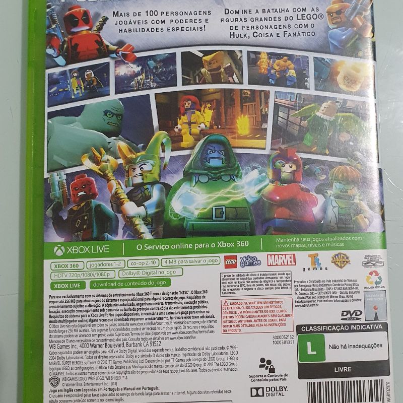 Jogo LEGO Marvel Super Heroes - Xbox 360 - MeuGameUsado