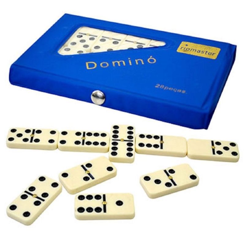 Jogo De Domino Profissional Com Estojo Rígido 28 Peças com o