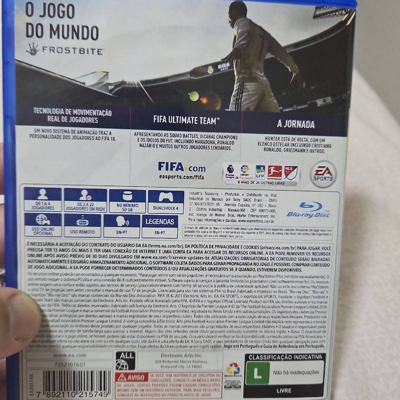 Jogo Fifa 18 (FIFA 2018) - PS4 - MeuGameUsado