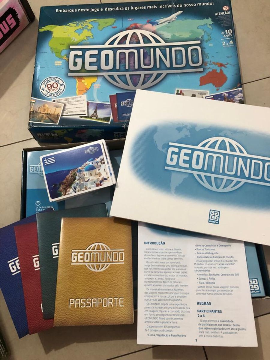 Jogo Geomundo | Jogo de Tabuleiro Grow Usado 82107164 | enjoei