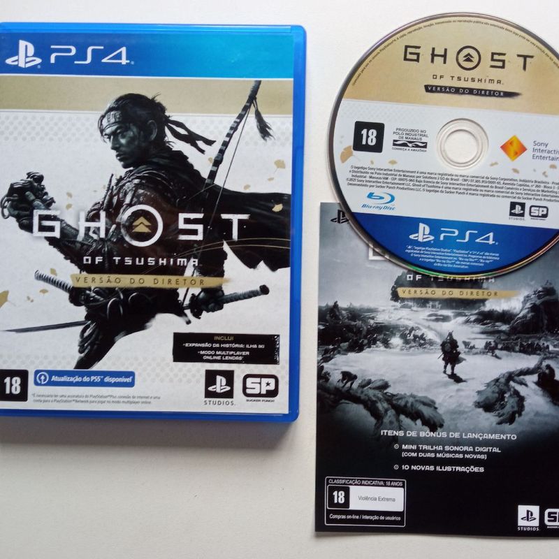 Ghost Of Tsushima Ps4 Game Original Mídia Física Semi Novo