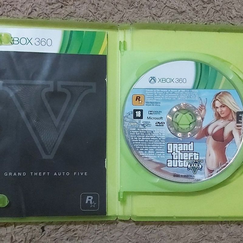Jogo Original GTA 5 Apenas o Disco 1 Xbox 360