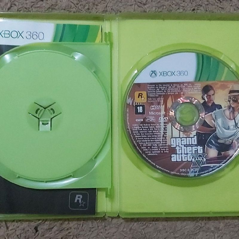 Xbox 360 Gta Grand Theft Auto 5 ((( 2 X Cds Jogo Original )))