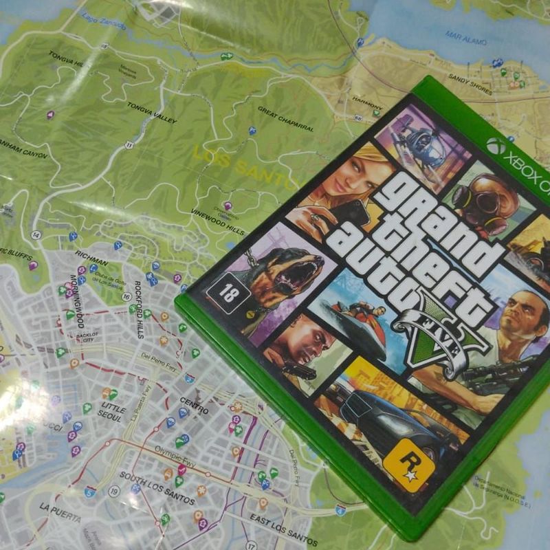 Jogo Gta V Xbox One , com Mapa., Eletrodoméstico Xbox One Usado 86001019