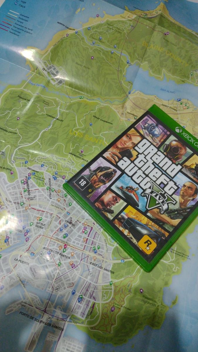 Jogo Gta V Xbox One , com Mapa., Eletrodoméstico Xbox One Usado 86001019