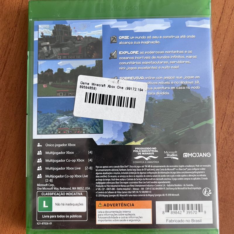 Jogo Minecraft - Xbox One - MeuGameUsado