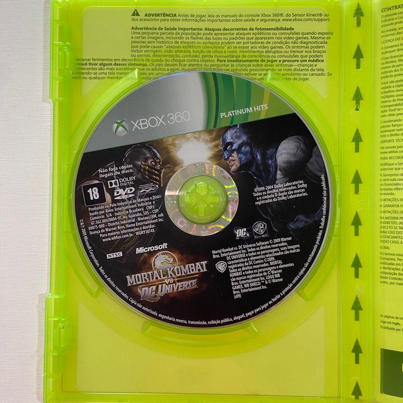 Jogo 360 Mortal Kombat Vs Dc Universe Original, Jogo de Videogame Usado  90972571